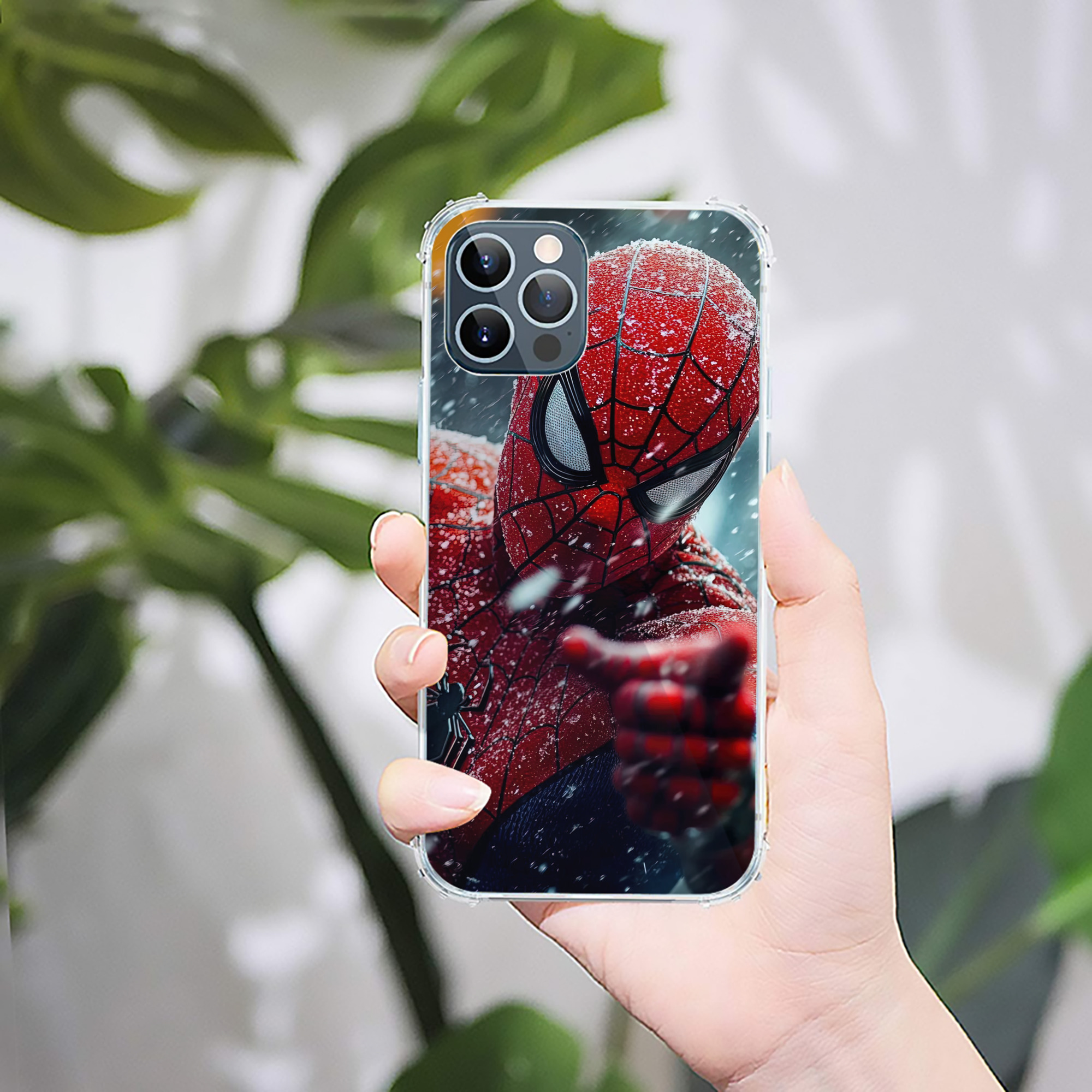 （画像用） Spider Man スパイダーマン 【iPhone 12シリーズ対応】透明スマホケース（クリアソフトケース）